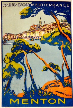 1925 Menton vintage poster
